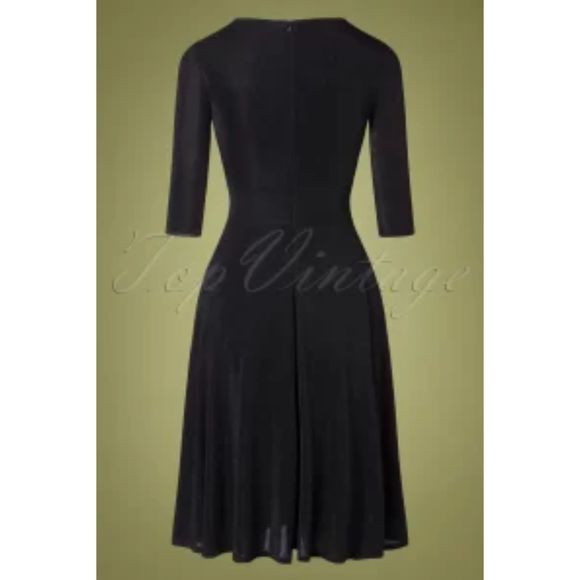Vintage Chic for Top vintage 50s Sofia Swing Dress in Black 14 - Picture 2 of 4